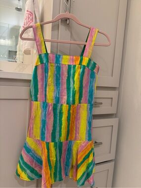Boutique colorful Striped Sundress - Pink, Yellow, Green, Blue